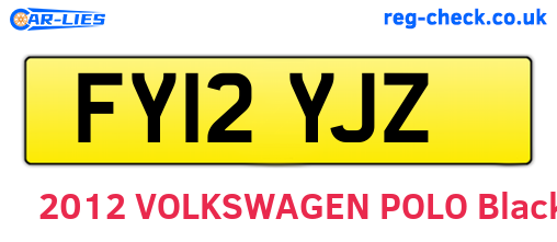 FY12YJZ are the vehicle registration plates.