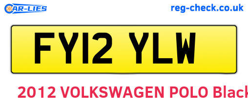 FY12YLW are the vehicle registration plates.