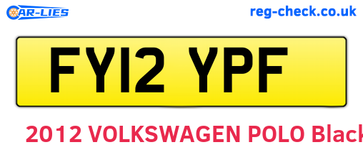 FY12YPF are the vehicle registration plates.