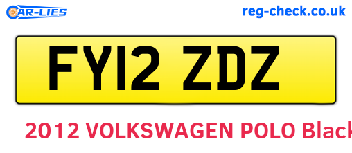 FY12ZDZ are the vehicle registration plates.