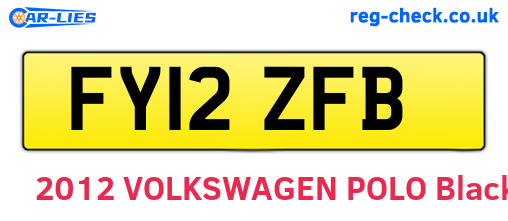 FY12ZFB are the vehicle registration plates.