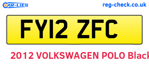 FY12ZFC are the vehicle registration plates.