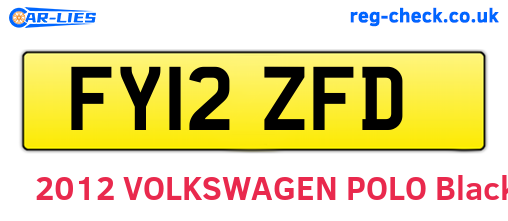 FY12ZFD are the vehicle registration plates.