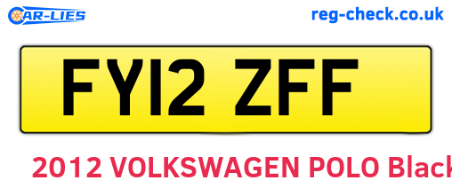 FY12ZFF are the vehicle registration plates.