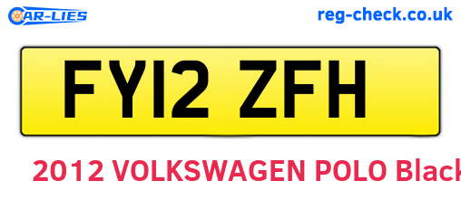 FY12ZFH are the vehicle registration plates.