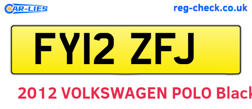 FY12ZFJ are the vehicle registration plates.