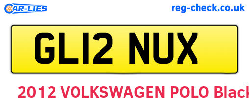 GL12NUX are the vehicle registration plates.