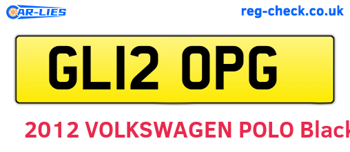 GL12OPG are the vehicle registration plates.