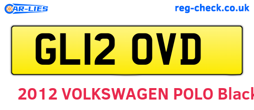 GL12OVD are the vehicle registration plates.