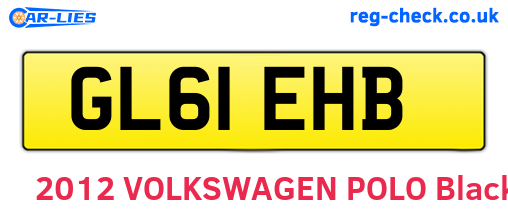 GL61EHB are the vehicle registration plates.
