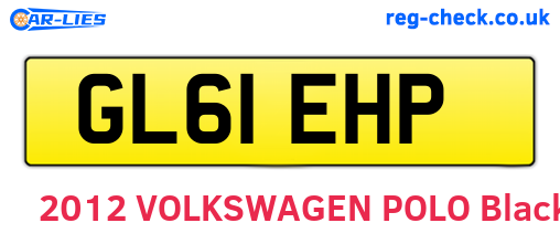 GL61EHP are the vehicle registration plates.