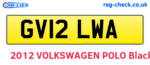 GV12LWA are the vehicle registration plates.