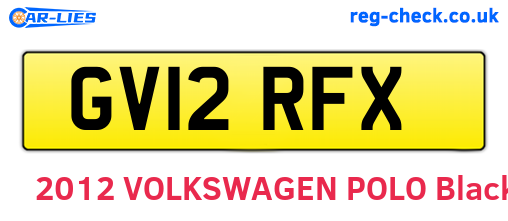 GV12RFX are the vehicle registration plates.