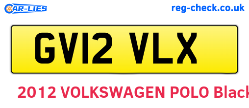GV12VLX are the vehicle registration plates.