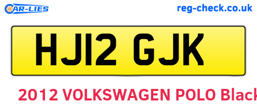 HJ12GJK are the vehicle registration plates.
