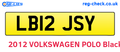 LB12JSY are the vehicle registration plates.
