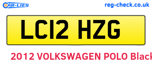 LC12HZG are the vehicle registration plates.