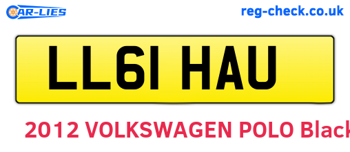 LL61HAU are the vehicle registration plates.