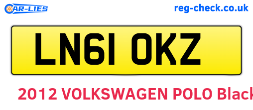 LN61OKZ are the vehicle registration plates.