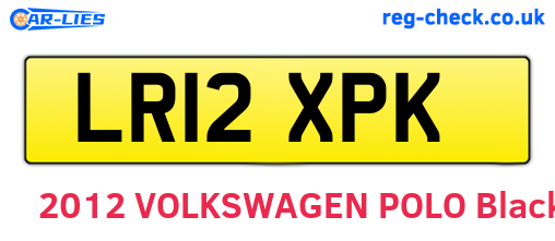 LR12XPK are the vehicle registration plates.