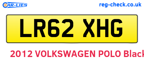 LR62XHG are the vehicle registration plates.