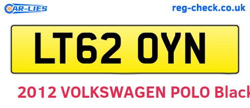 LT62OYN are the vehicle registration plates.
