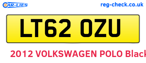 LT62OZU are the vehicle registration plates.