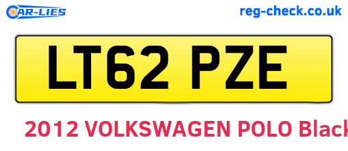 LT62PZE are the vehicle registration plates.