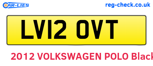 LV12OVT are the vehicle registration plates.