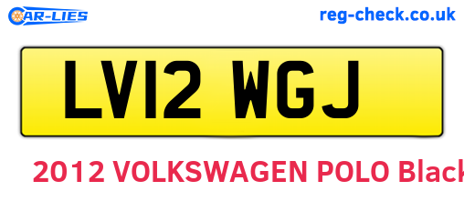 LV12WGJ are the vehicle registration plates.
