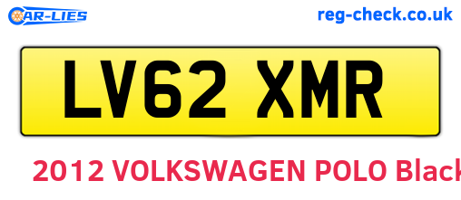 LV62XMR are the vehicle registration plates.