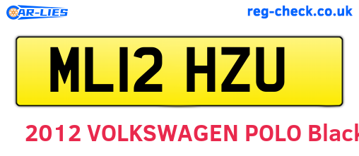 ML12HZU are the vehicle registration plates.