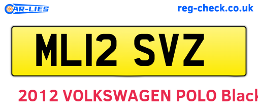 ML12SVZ are the vehicle registration plates.