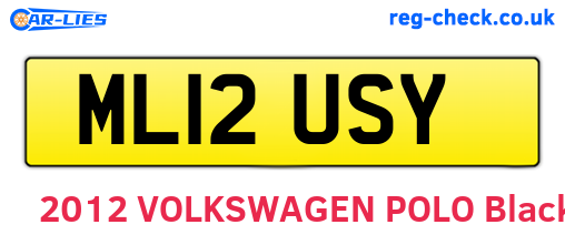 ML12USY are the vehicle registration plates.