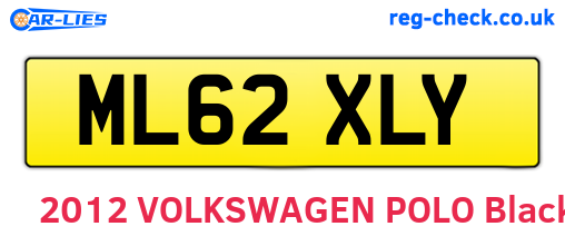 ML62XLY are the vehicle registration plates.