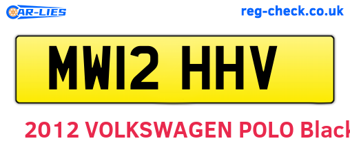 MW12HHV are the vehicle registration plates.