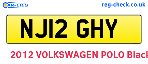 NJ12GHY are the vehicle registration plates.