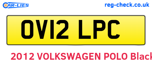 OV12LPC are the vehicle registration plates.