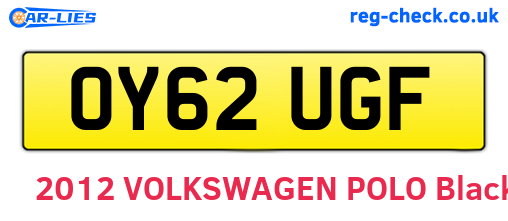 OY62UGF are the vehicle registration plates.