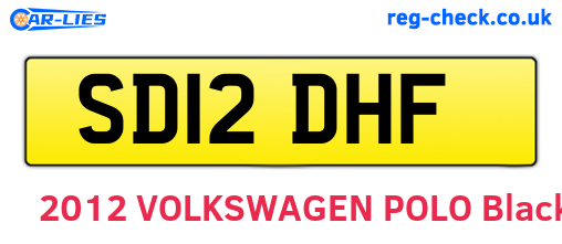 SD12DHF are the vehicle registration plates.