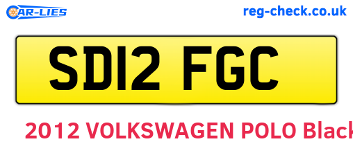SD12FGC are the vehicle registration plates.