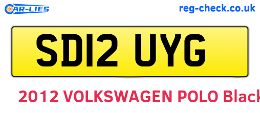 SD12UYG are the vehicle registration plates.