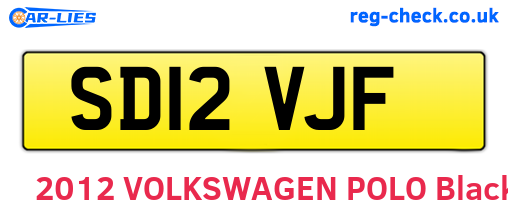 SD12VJF are the vehicle registration plates.