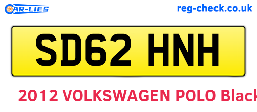 SD62HNH are the vehicle registration plates.