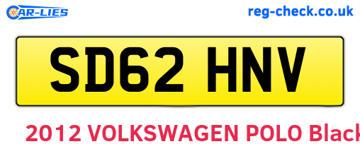SD62HNV are the vehicle registration plates.