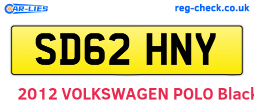 SD62HNY are the vehicle registration plates.