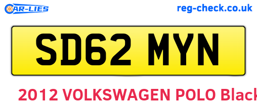 SD62MYN are the vehicle registration plates.