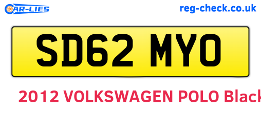 SD62MYO are the vehicle registration plates.