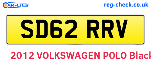 SD62RRV are the vehicle registration plates.