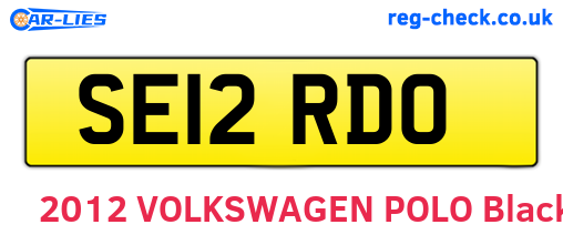 SE12RDO are the vehicle registration plates.